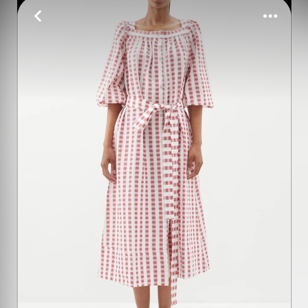 Wiggy Kit Square Neck Dress Red Gingham